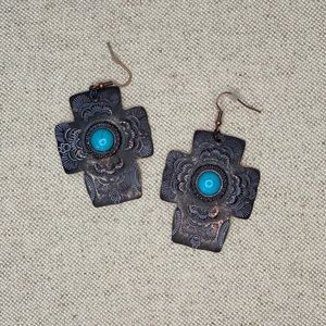 Metal Cross Earrings